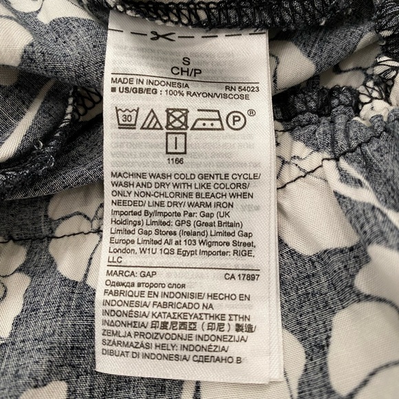 GAP - Floral Printed Black Draped Sleeveless Rayon Maxi Dress - EUC - S - Picture 10 of 12